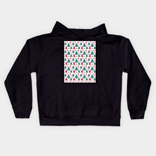 Retro Christmas Tree Pattern Kids Hoodie